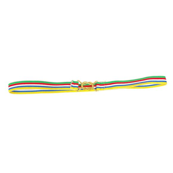 Vintage Rainbow Right Stretchy Waist Accessory Belt - Picture 1 of 3